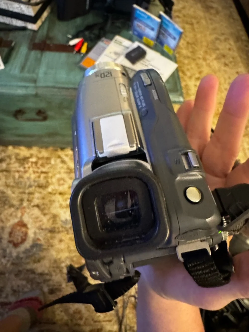 Sony Silver Handycam DVD Camcorder with Mega Pixel Branding